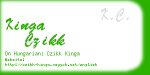 kinga czikk business card
